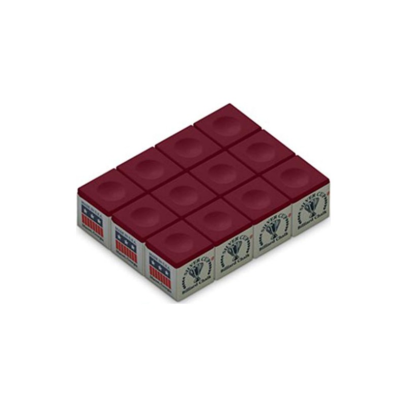 Silver Cup SC-12-BURGUNDY Chalk Dozen Box, Burgundy