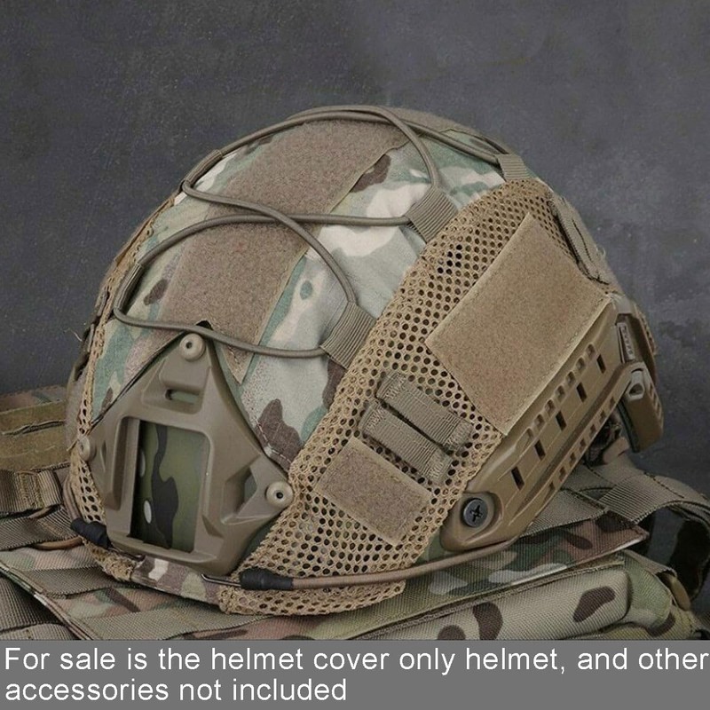 Multicam Camouflage Tactical Fast Helmet Cover for Airsoft Combat Helmets