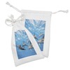 Ambesonne Dolphin Fabric Pouch Set of 2, Underwater Photography of