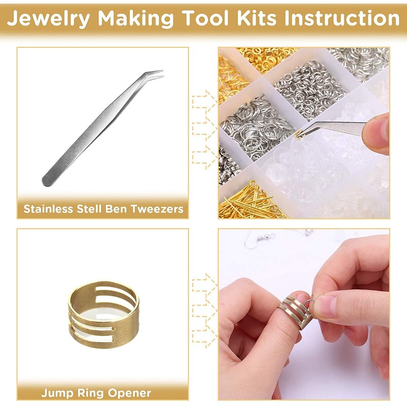 AIEX 2374 Piece Earring Making Kit for Jewellery Making and