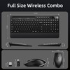 Hamile Wireless Keyboard and Mouse Combo, RGB Backlit, Ergonomic Wrist