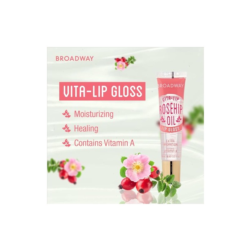 KISS Broadway - Brillo de labios transparente, 14 ml, 12