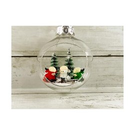 AGD Christmas Decor - Red Green White Highland Cows Cut-out Ornament