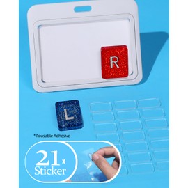 Plifal Xray Markers with Lead Initials - X-ray Markers Blue & Red in Resin Radiology Include Reusable Adhesive Tapes to Nurse Radiologist Badge Reel Buddy, Easy to Identify