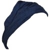 Gheri Plain Plain Navy Cotton Hippie Bandana Elastic Headband