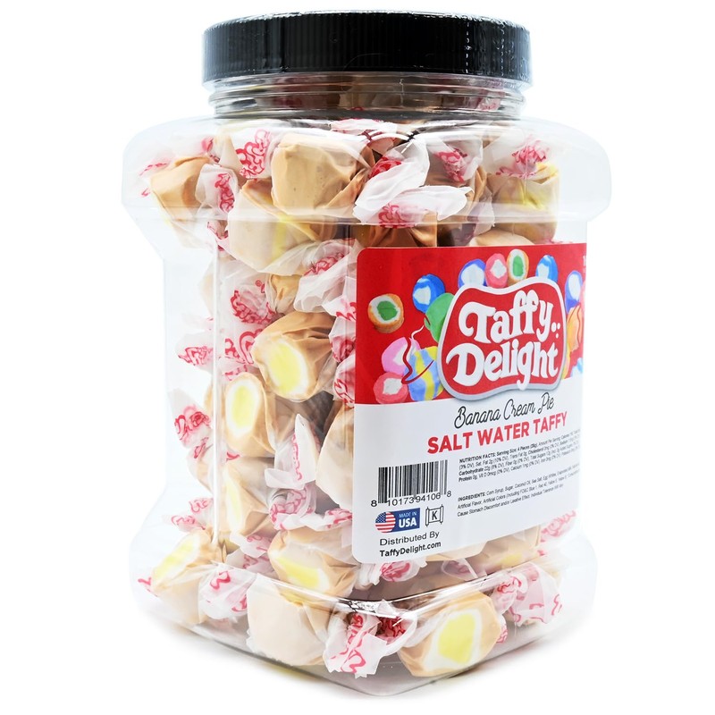 Taffy Delight Salt Water Taffy (16oz, Banana Cream Pie)