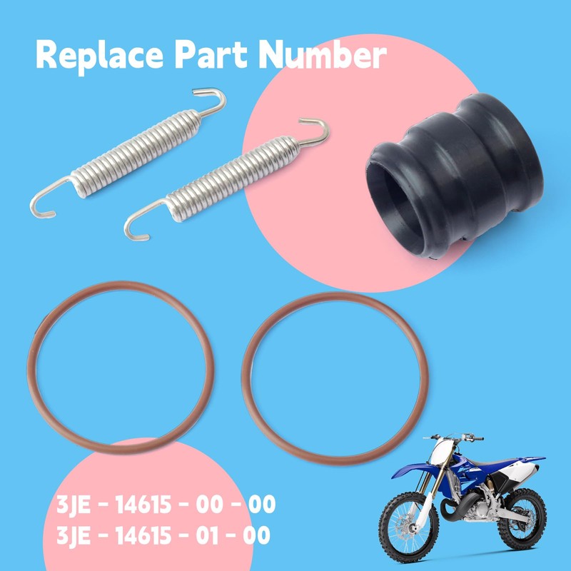 GLOXTED 3JE-14615-00-00 Expansion Chamber to Silencer Coupler Seal and Spring
