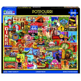 White Mountain Puzzles - Potpourri - 1000 Piece Jigsaw Puzzle