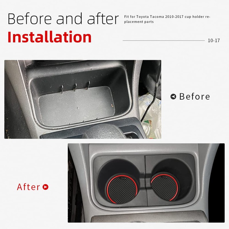 AOTEMILK Console Cup Holder Inserts Replacement for Toyota Tacoma 2005