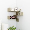 Wall Corner Shelf Sonoma Oak 15.7"x15.7"x19.7" Engineered Wood Furniture,Shelving,Wall Shelves,Ledges