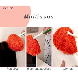Noguez. Plumero de Microfibra, Sacudidor de Polvo, Plumero de Limpieza, Atrapa Polvo, Microfiber Duster.