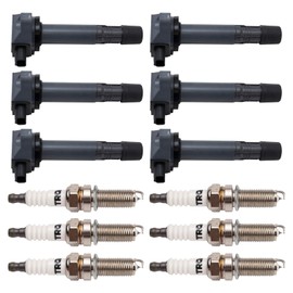 TRQ Ignition Kit Ignition Coil Spark Plugs Compatible with 2017-2020 Acura MDX 2016-2018 RDX 2013-2017 Honda Accord 2013-2015 Crosstour