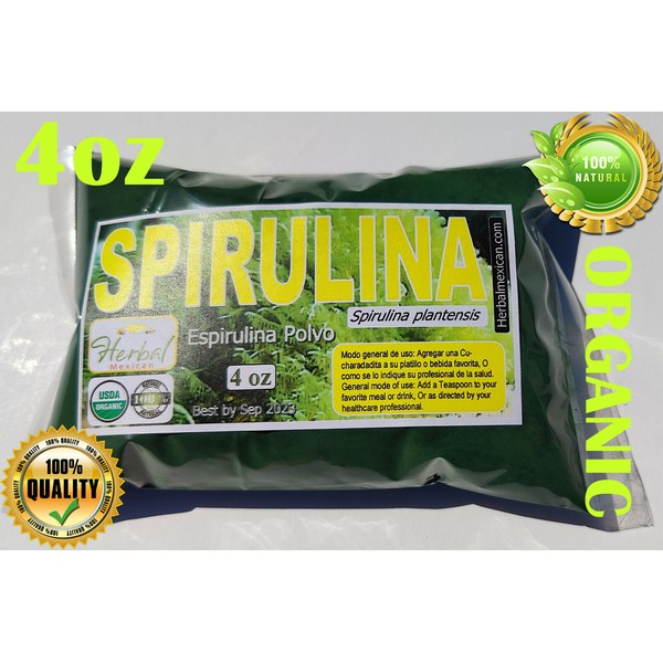 Espirulina,Espirulina pura,espirulina natural,espirulina organica, spirulina 4oz