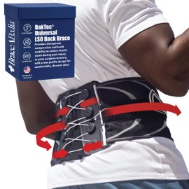 Braceapedia BakTec Universal LSO Lower Back Brace, For Lower Back Pain, Lumbar Support Belt for Men & Women, Posture Support & Back Corrector for Home or Work, Injury & Surgery Recovery, Sizes L-3XL