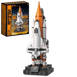 Space Shuttle Building Blocks Set, 616 Pieces Mini Rocket Model Kit with Launch Pad, Space Program Collectible Display, STEM Inspired Construction Toy for Hobbyists & Enthusiasts