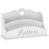 Leonardo White Wooden Letter Rack