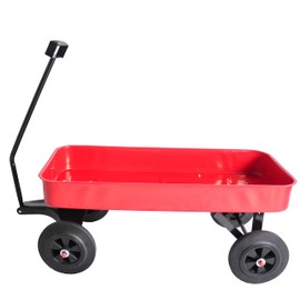 HFYee Garden Wagon All Terrain Cargo Wagon Folding Wagon Cart with Wheels Wagon for Sports Outdoor Carts with Wheels Suitable for Gardens, Lawns, Patios, Beaches, Red