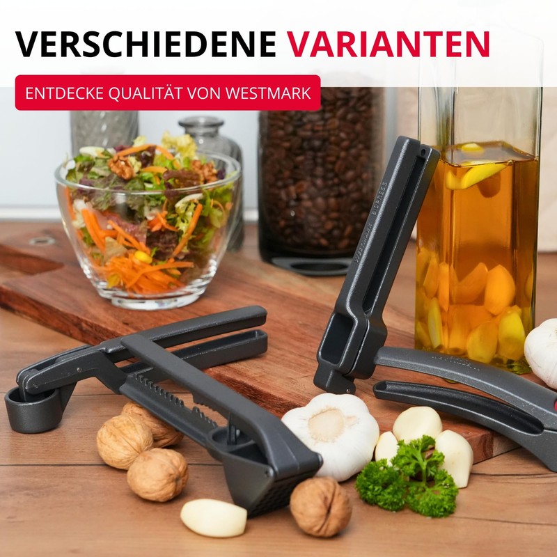 Westmark Novapress Black Edition Garlic Press - Ergonomic Premium Garlic