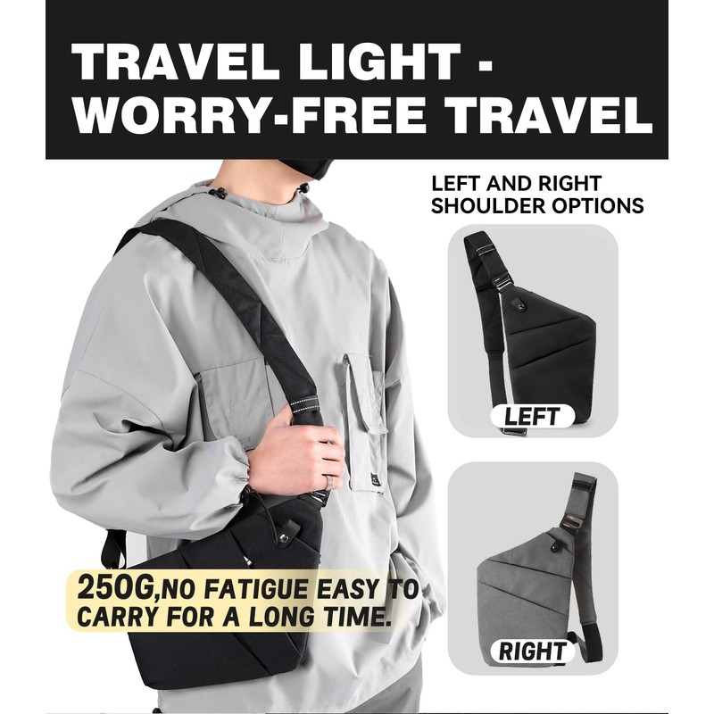 IUHFSIFS Upgrade Anti-Theft Bag 【0 Load - Comfortable Ergonomics】 Anti-Theft