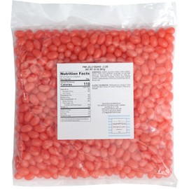 Pink Jelly Beans, 2 Pound Bulk Bag, Pink Candy, Strawberry Flavor, The Hampton Popcorn & Candy Company