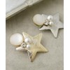 VingTAINE H7843-G- Hair Clip, Star, Bijou, Pearl, Beak Clip, Adult,
