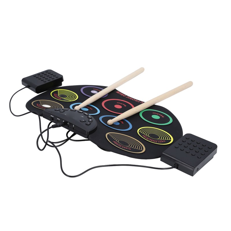Electronic Drum Set Portable Easy to Play Roll Up Drum
