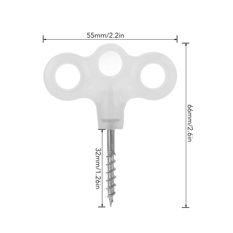 10pcs Luminous Camping Tent Pegs Set ABS 3 Hole Screw
