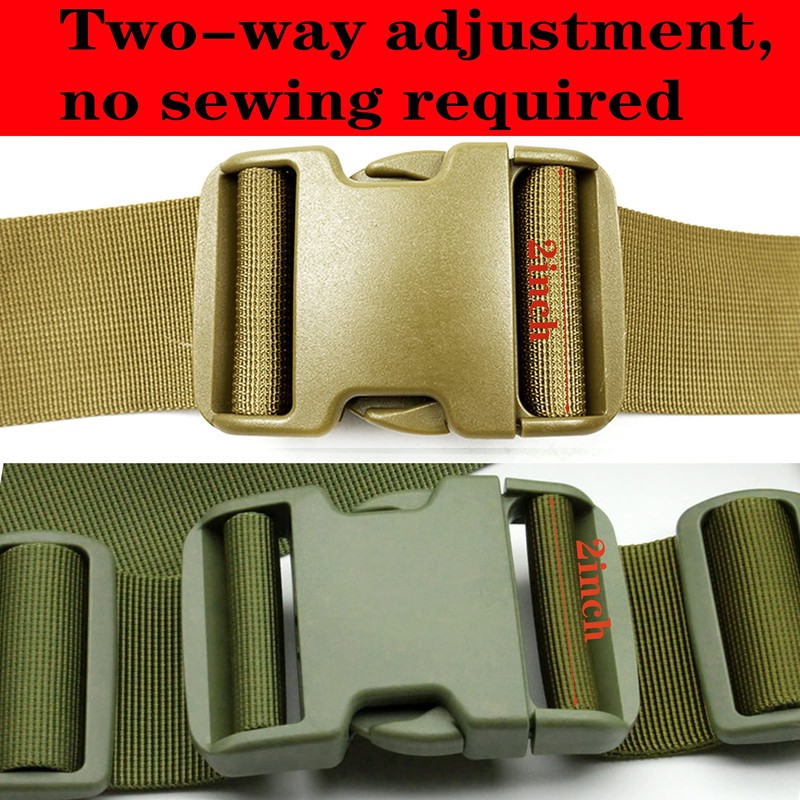 Dual Adjustable Quick Side Release Buckles Clips Snaps, Extra Thick