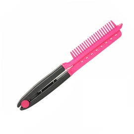 Mikinona Portable Straightener Comb for Adults and Painless Bristles for Easy Material for Travel and Home Use Pink