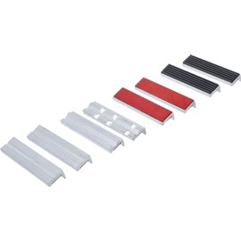 BGS 8442-1 Vice Protection Jaws Set 8 Pieces Aluminium 125 mm with Magnet Aluminium Protective Jaws