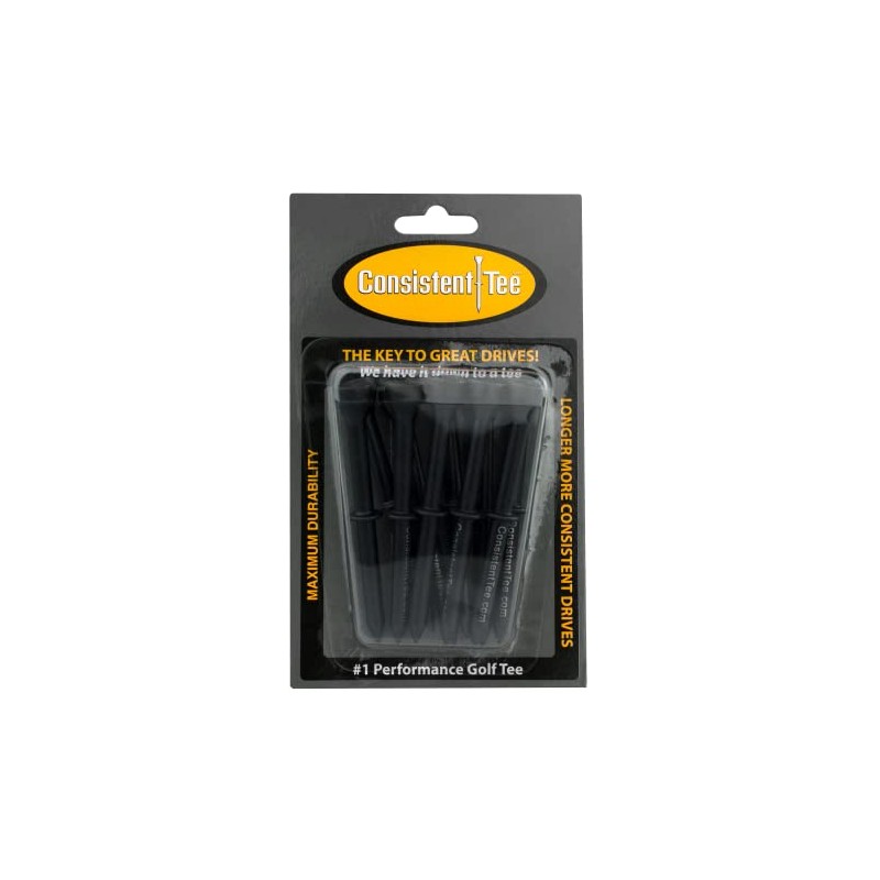 Consistent Tee 3 1/4" Pack of 10 Durable, Biodegradable Tees