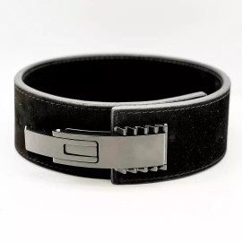 Pioneer 10mm Lever Powerlifting Belt PAL V2 - Double Black Suede - Small