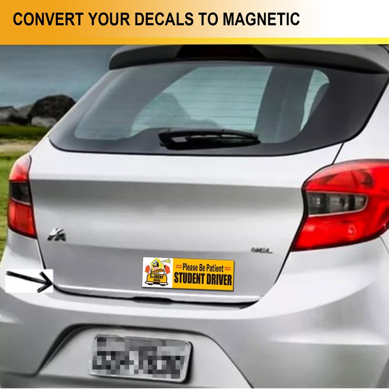 10 Pcs 12" X 4" Bumper Sticker Magnets, Flexible Magnetic