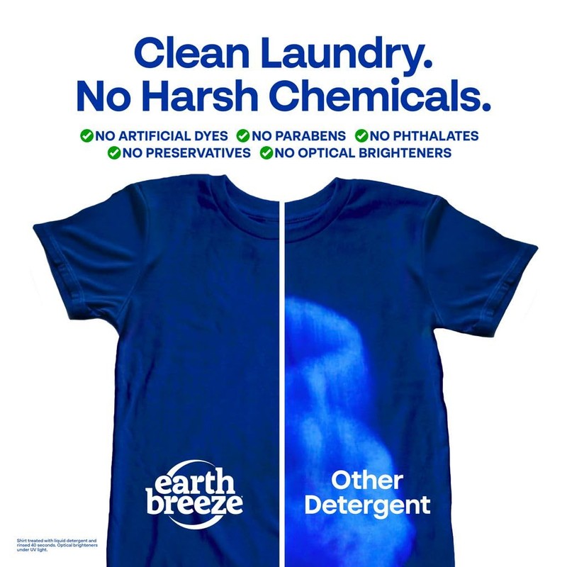 Earth Breeze Laundry Detergent Sheets Fragrance-Free - 60 Loads Eco