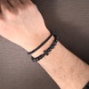 JSJOY Cross Bracelets for Men Christian Cross Bracelet Obsidian Onyx
