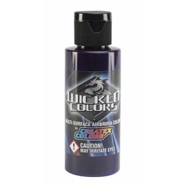 Createx Wicked Colors W006 Violet 2oz. water-based universal airbrush paint. by SprayGunner