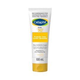 CETAPHIL® Sun FPS50+ Loción de Alta Protección con Aloe Vera y Vitamina E, 100 ML, Pieles Secas a Normales y Sensibles