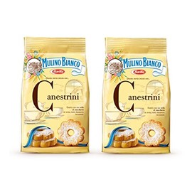 Mulino Bianco:"Canestrini" Biscuits with icing sugar - 7.05 Oz (200g) Pack of 2 [ Italian Import ]