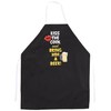 Shirtless BBQ Naked Adjustable Apron; Black