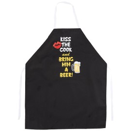 Shirtless BBQ Naked Adjustable Apron; Black