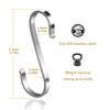 WEERSTONE Pack of 16 S Hooks Stainless Steel S-shaped Hooks
