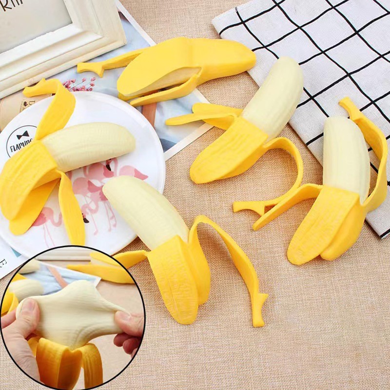 YAJOJO Squeeze Toy, Banana Shaped, Stress Relief, Decompression Goods, Good
