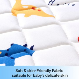 Lillibearas Pack and Play Mattress 38" x 26" x 1.5", Firm Support and Comfort Foam, Soft Playard Mattress for Babies and Toddlers, Baby Essentials Items