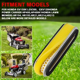 HR215 Air Filter 17210-ZE6-505 for Honda HR214 HRA214 HR194 HR195 HR215 HRC215 GV150 GV200 GXV120 Lawn Mower 17210-ZE6-003 17211-888-013