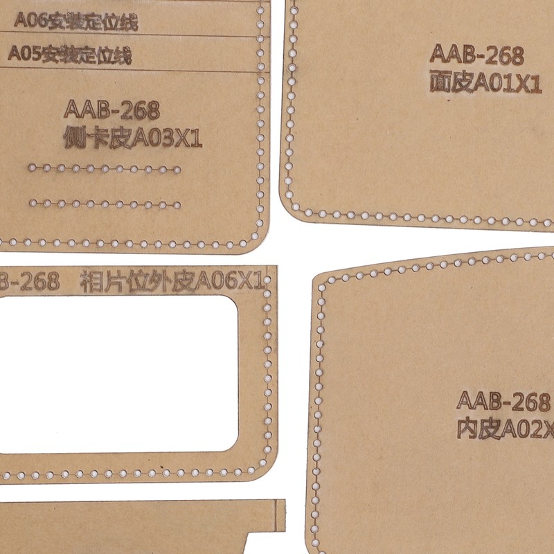 Acrylic Template Set Clear Wallet Pattern Stencil Making HandMade Craft