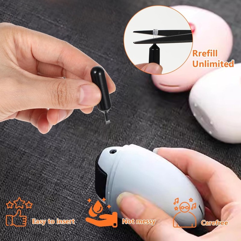 Identity Theft Protection Roller Stamp Ink Set, 9 Pcs Black