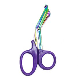 SURGICAL ONLINE Heavy Duty Military Style Trauma EMT Shears Multi Rainbow Color Bandage Scissors - Ideal for Paramedics, EMTs, Nurses, Medical Students (Purple)