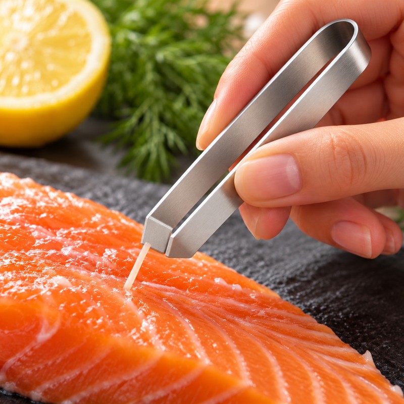 Stainless Steel Fish Bone Tweezers – Flat or Slant Tip