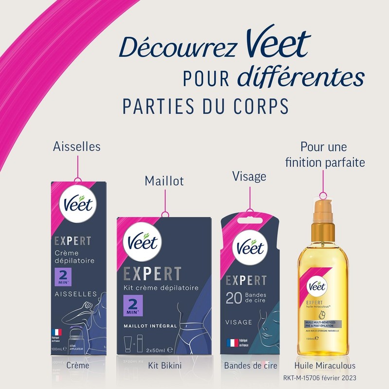 VEET Expert – Enthaarungscreme für hartnäckige Haare – Körper &