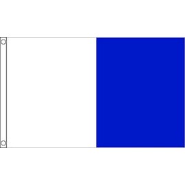 White and Blue Irish County Flag - 5 x 3 FT - 100% Polyester With Eyelets Banner - FlagSuperstore
